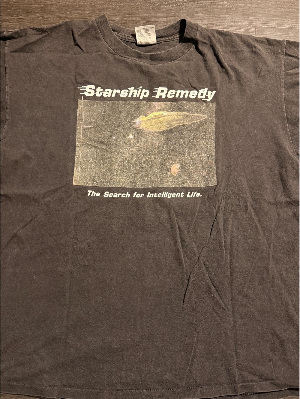 Grail Vtg 90s Remedy Corp SciFi Space Tech Tee XL